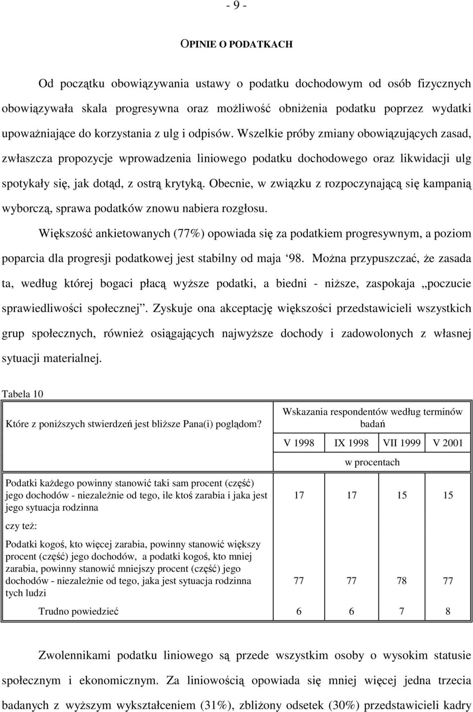 Obecnie, w związku z rozpoczynającą się kampanią wyborczą, sprawa podatków znowu nabiera rozgłosu.