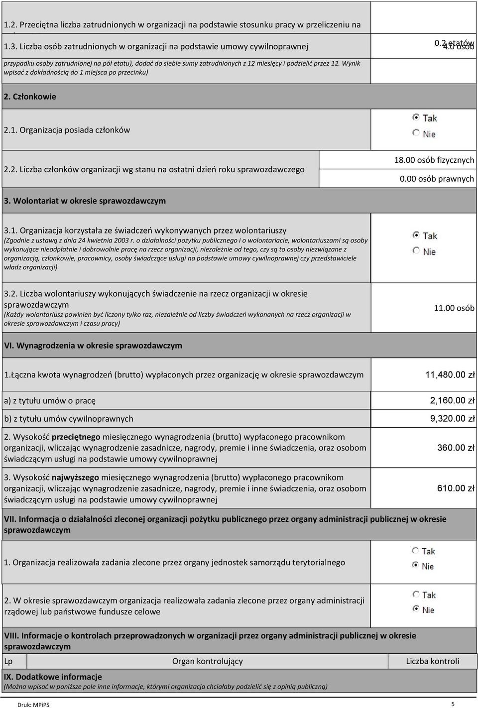 miesiącach w okresie (wraz z ułamkami odpowiadającymi części etatu, np. 0,5 w przypadku osoby zatrudnionej na pół etatu), dodać do siebie sumy zatrudnionych z 12 miesięcy i podzielić przez 12.