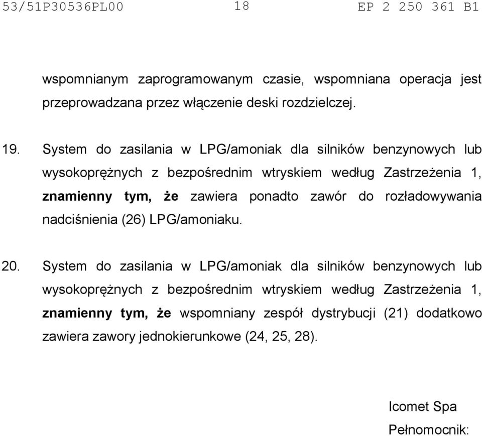 rozładowywania nadciśnienia (26) LPG/amoniaku. 20.