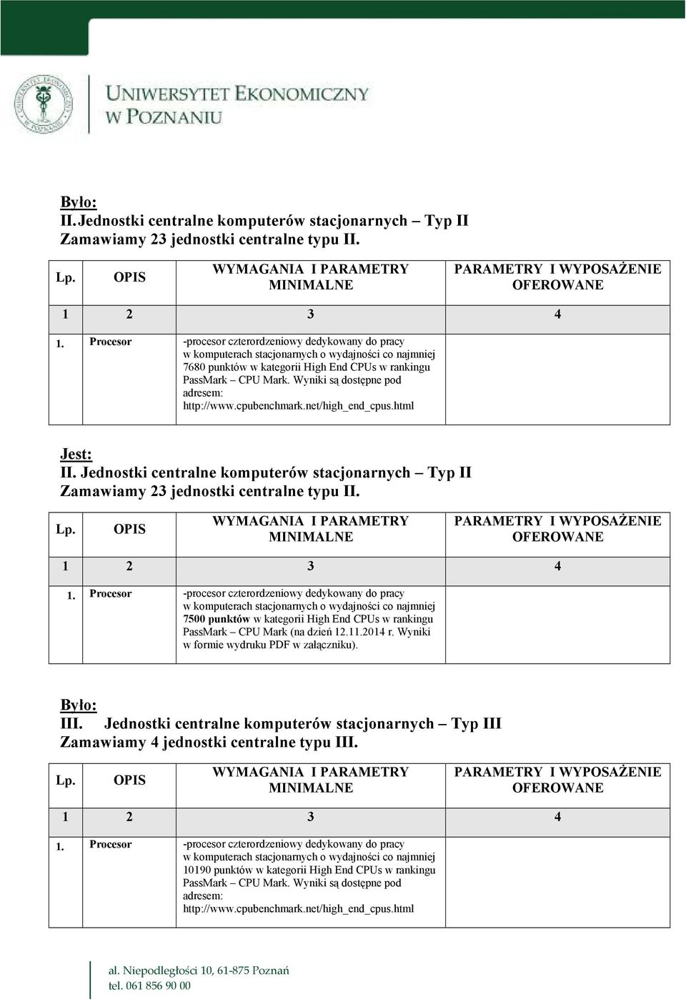 (na dzień 12.11.2014 r. Wyniki III.