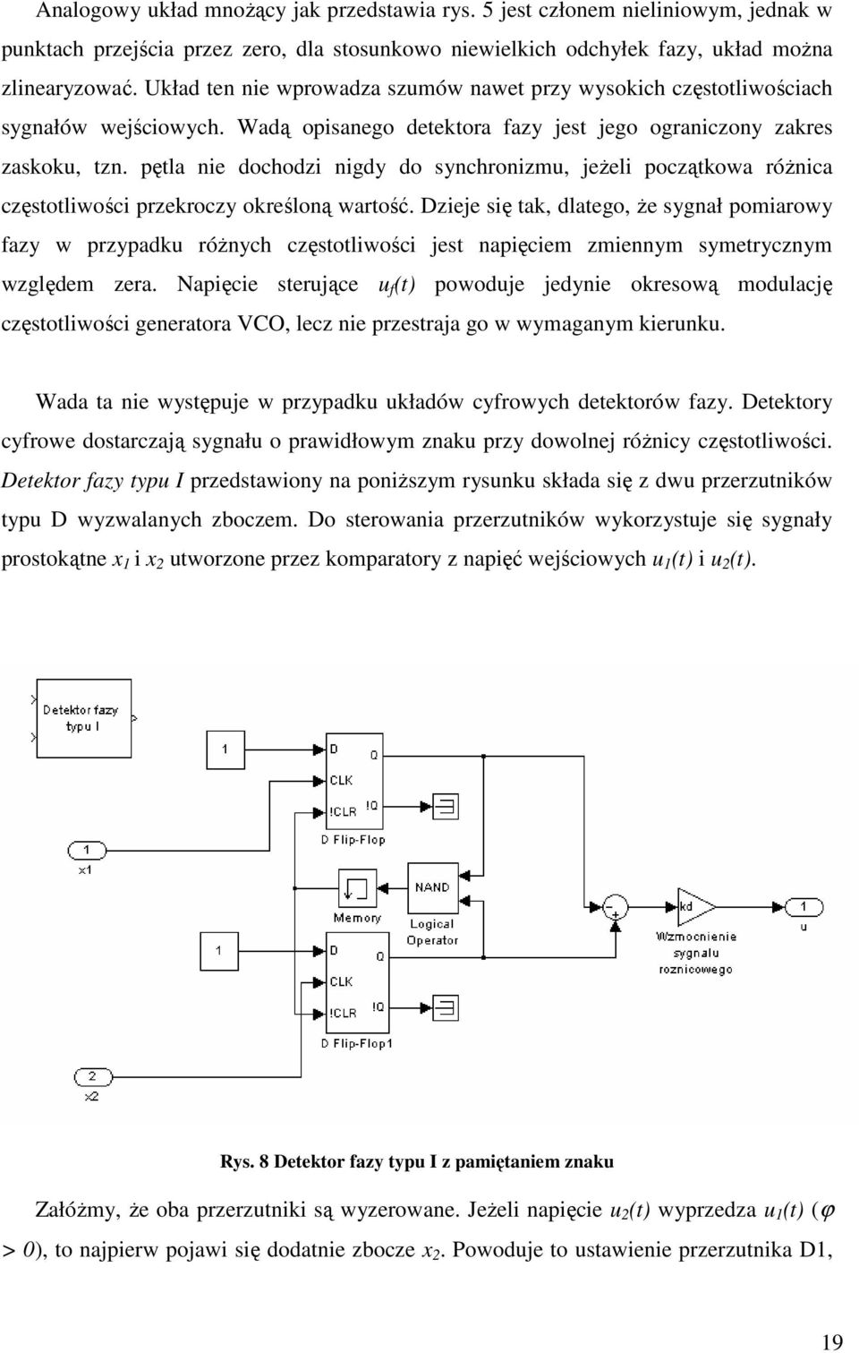 pętla nie dochodzi nigdy do ynchonizmu, jeżeli początkowa óżnica czętotliwości pzekoczy okeśloną watość.