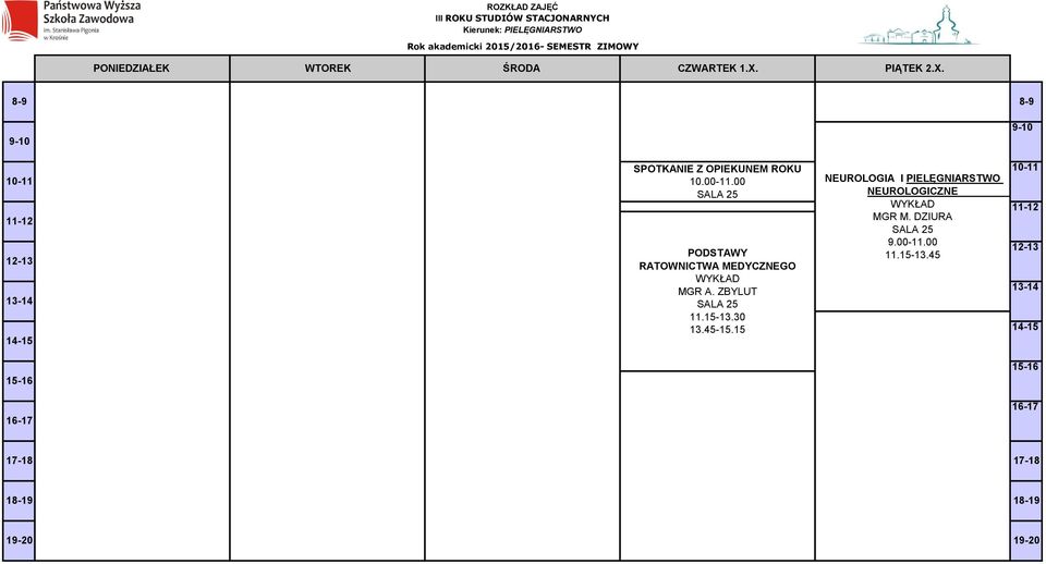 SPOTKANIE Z OPIEKUNEM ROKU 10.00-11.