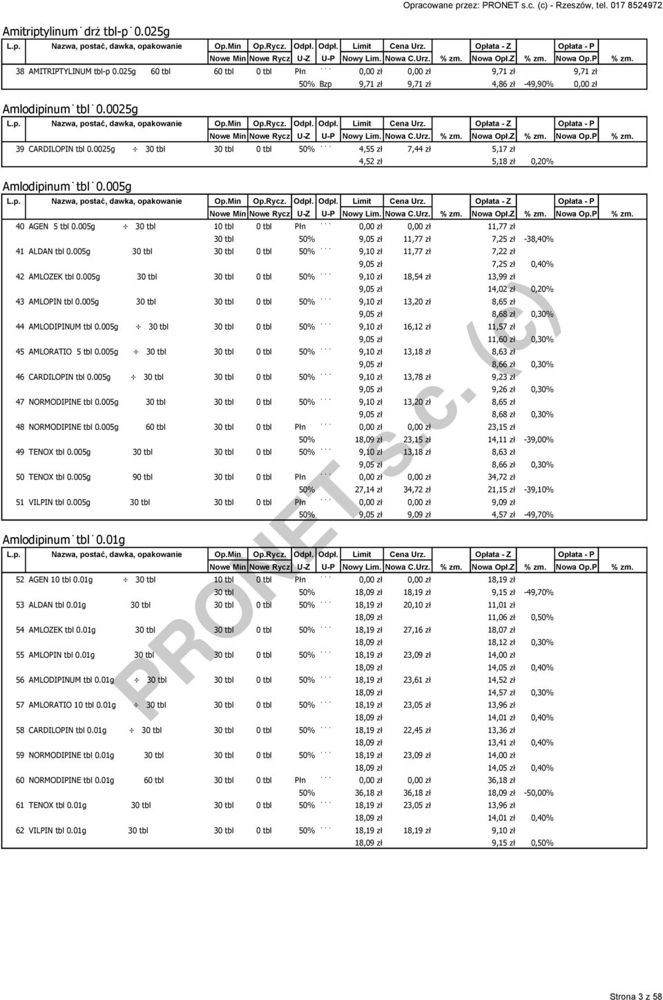 0025g 30 tbl 30 tbl 0 tbl 50% 4,55 zł 7,44 zł 5,17 zł 4,52 zł 5,18 zł 0,20% Amlodipinum tbl 0.005g 40 AGEN 5 tbl 0.