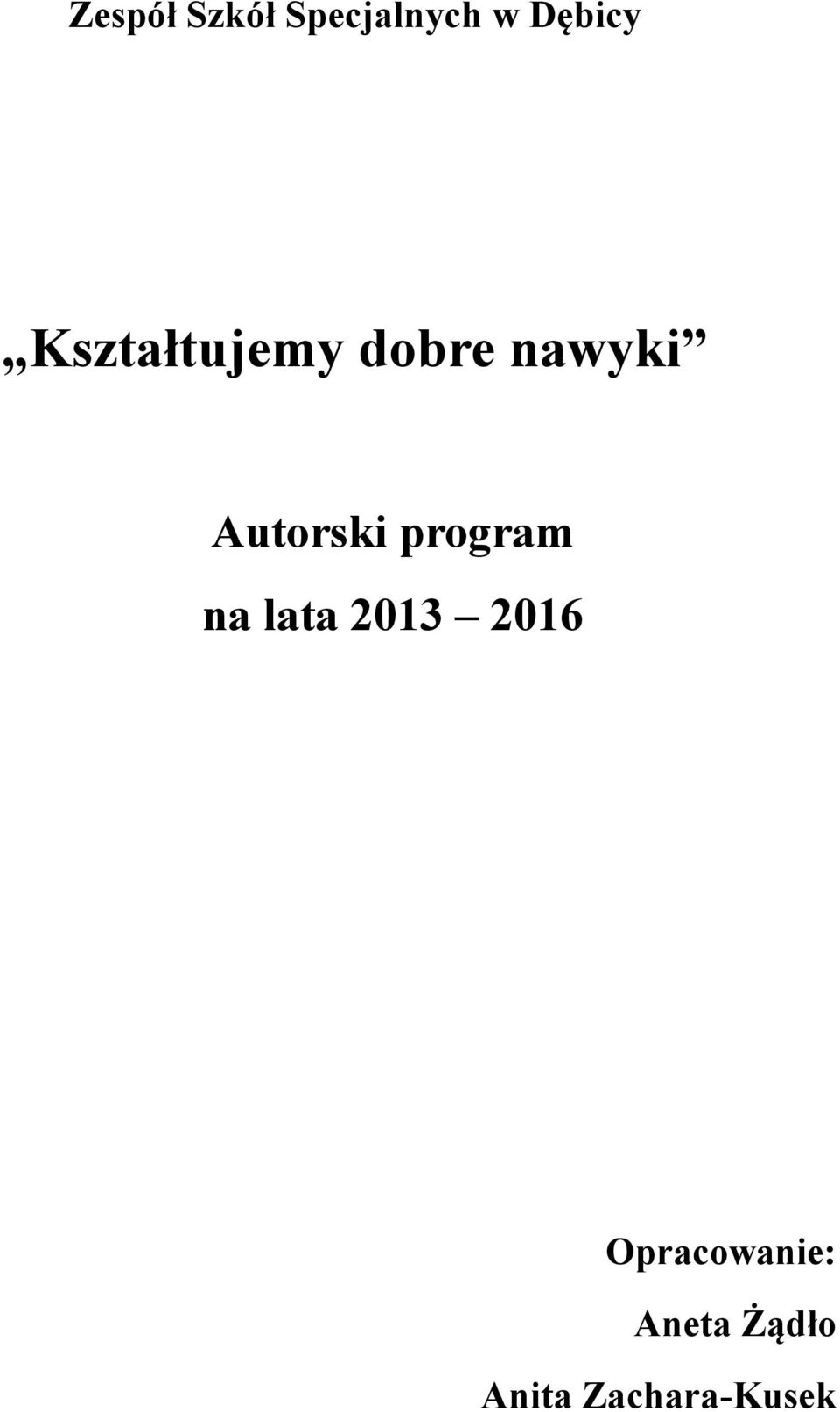 program na lata 2013 2016