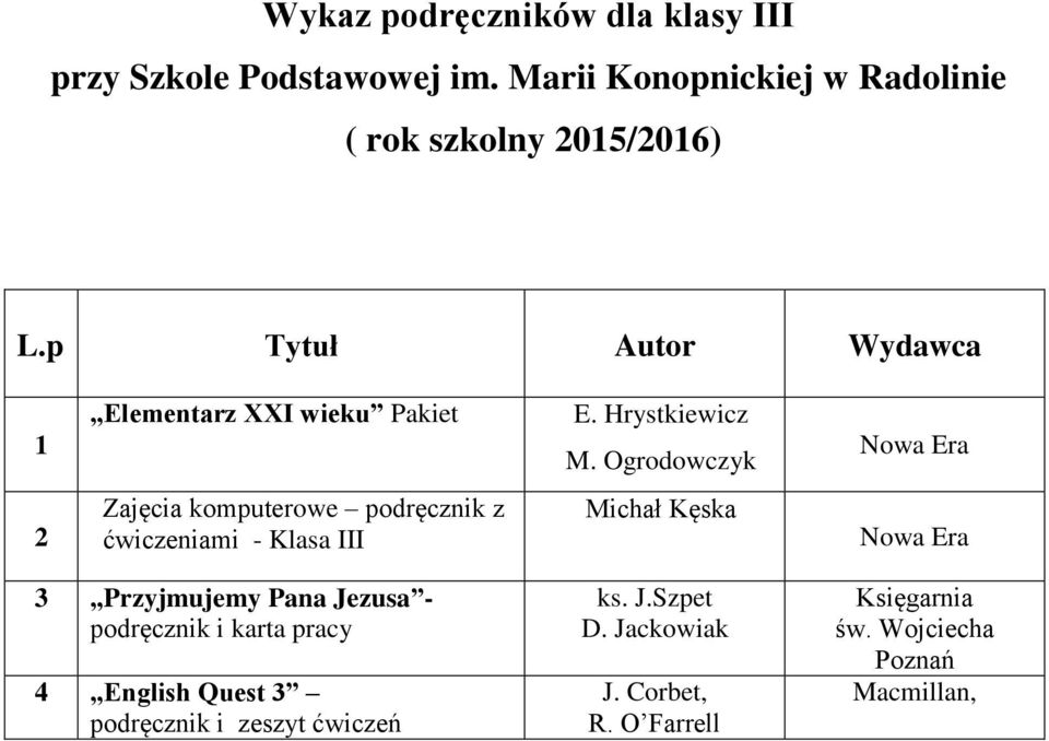 Ogrodowczyk 2 Zajęcia komputerowe podręcznik z ćwiczeniami - Klasa III