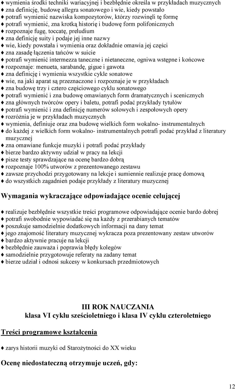 oraz dokładnie omawia jej części zna zasadę łączenia tańców w suicie potrafi wymienić intermezza taneczne i nietaneczne, ogniwa wstępne i końcowe rozpoznaje: menueta, sarabandę, gigue i gawota zna