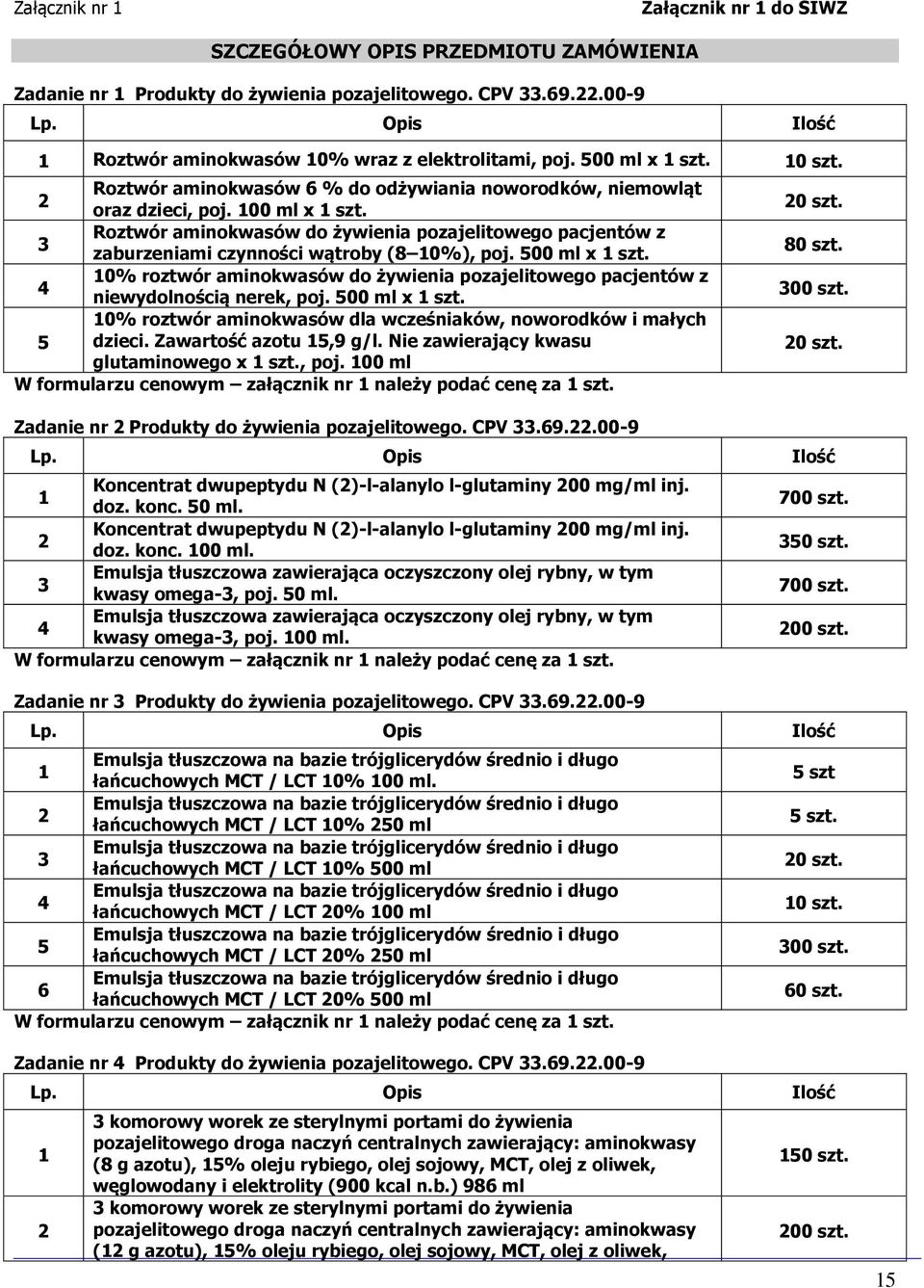 Roztwór aminokwasów do żywienia pozajelitowego pacjentów z 3 zaburzeniami czynności wątroby (8 10%), poj. 500 ml x 1 szt.