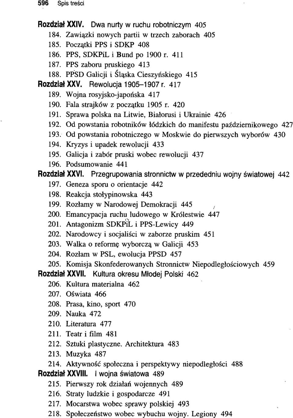 Sprawa polska na Litwie, Białorusi i Ukrainie 426 192. Od powstania robotników łódzkich do manifestu październikowego 427 193. Od powstania robotniczego w Moskwie do pierwszych wyborów 430 194.