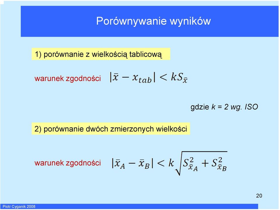 zgodośc gdze k wg.