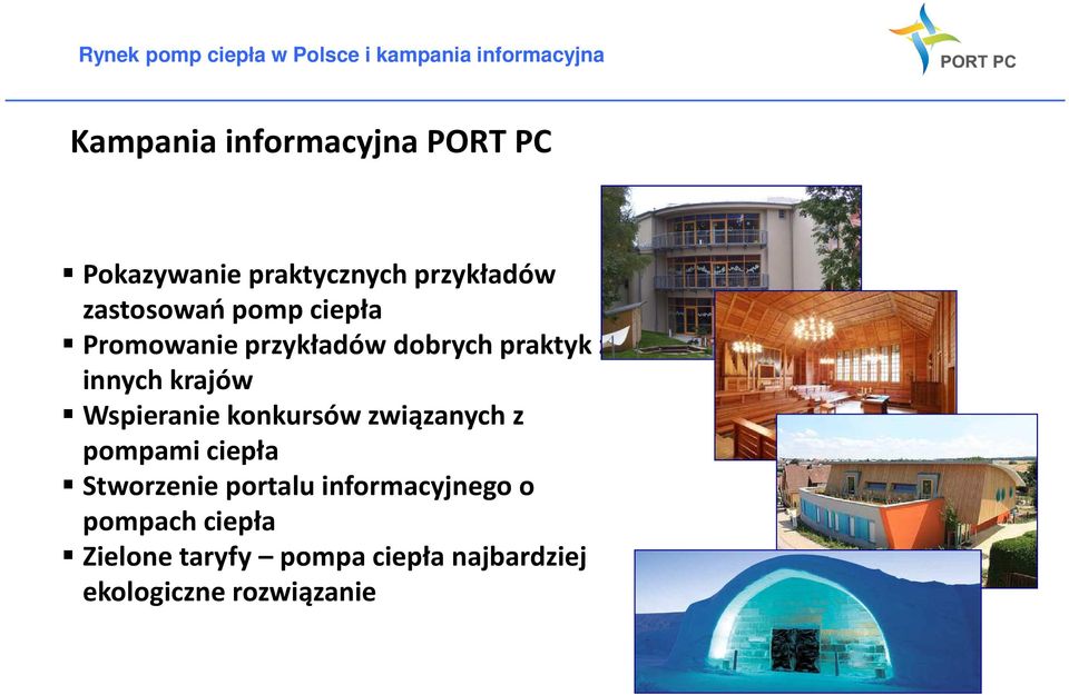 konkursów związanych z pompami ciepła Stworzenie portalu informacyjnego o