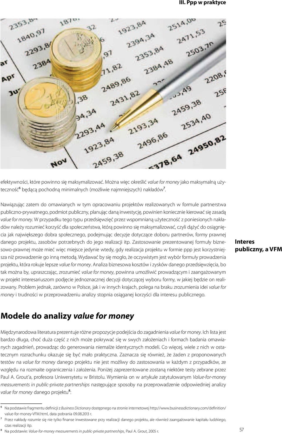 zasadą value for money.