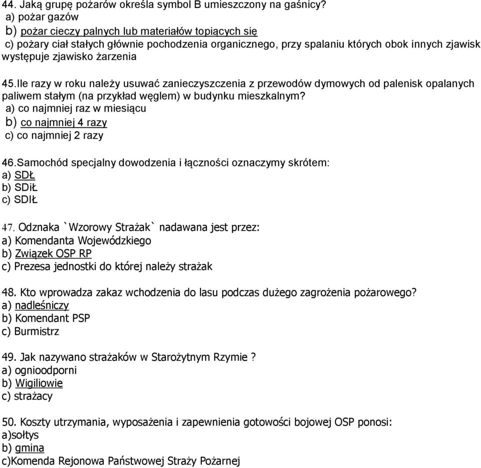 Ile razy w roku należy usuwać zanieczyszczenia z przewodów dymowych od palenisk opalanych paliwem stałym (na przykład węglem) w budynku mieszkalnym?