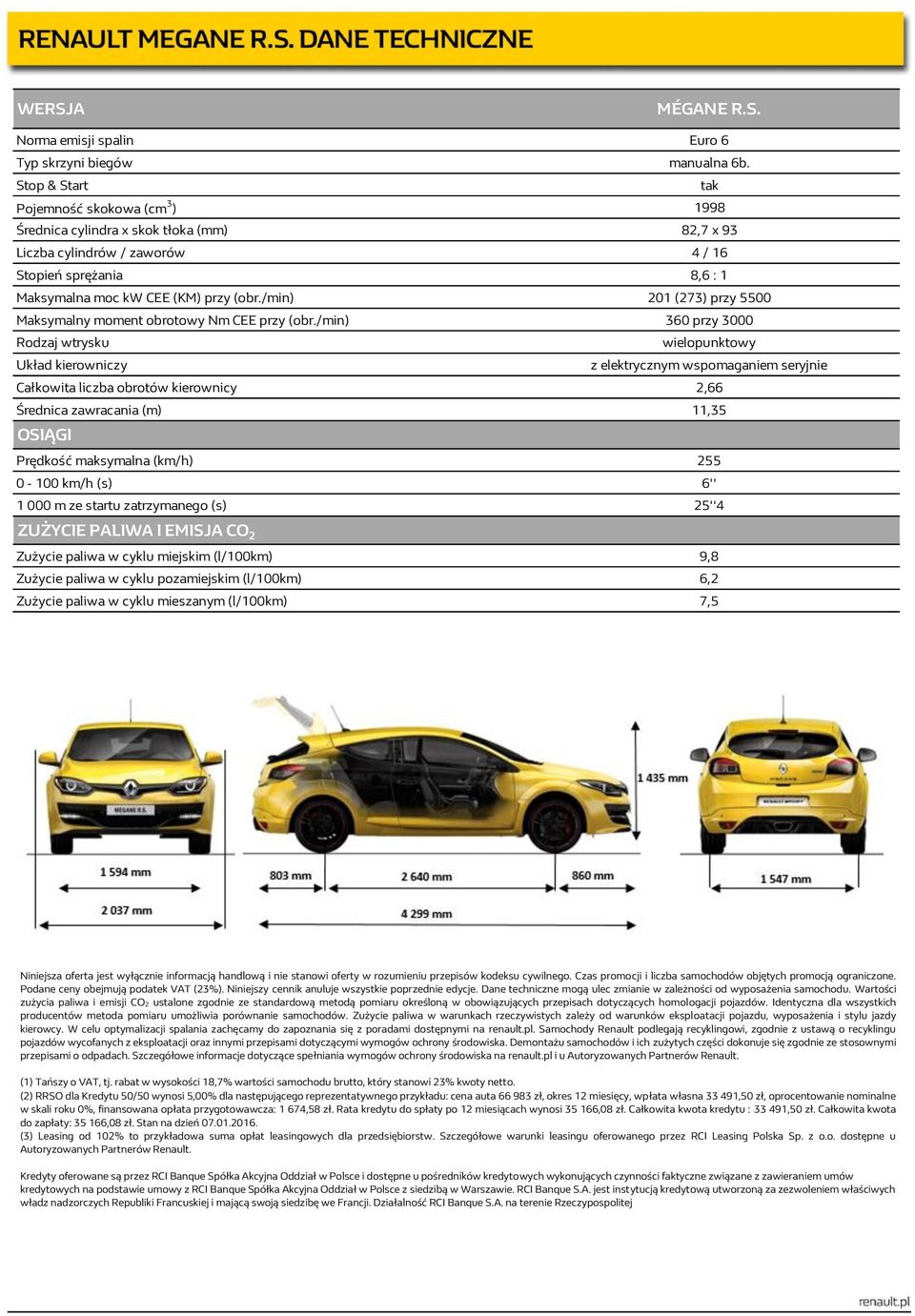 /min) 201 (273) przy 5500 Maksymalny moment obrotowy Nm CEE przy (obr.