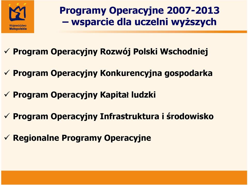 Konkurencyjna gospodarka Program Operacyjny Kapitał ludzki