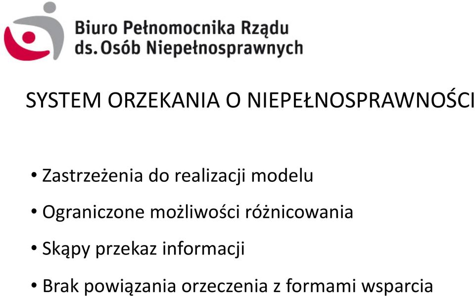 różnicowania Skąpy przekaz