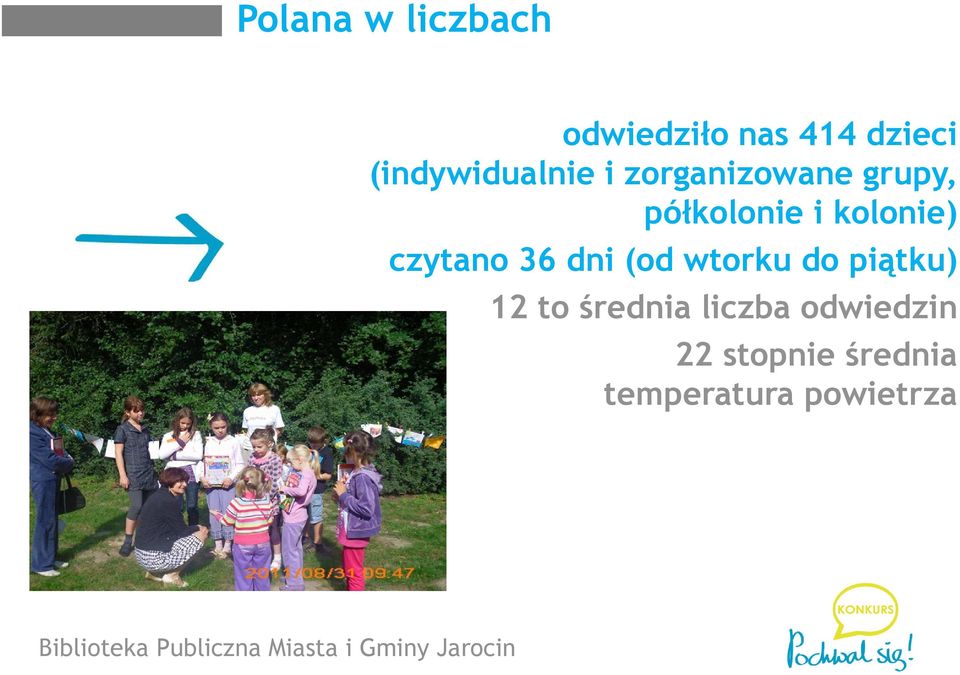 wtorku do piątku) 12 to średnia liczba odwiedzin 22 stopnie