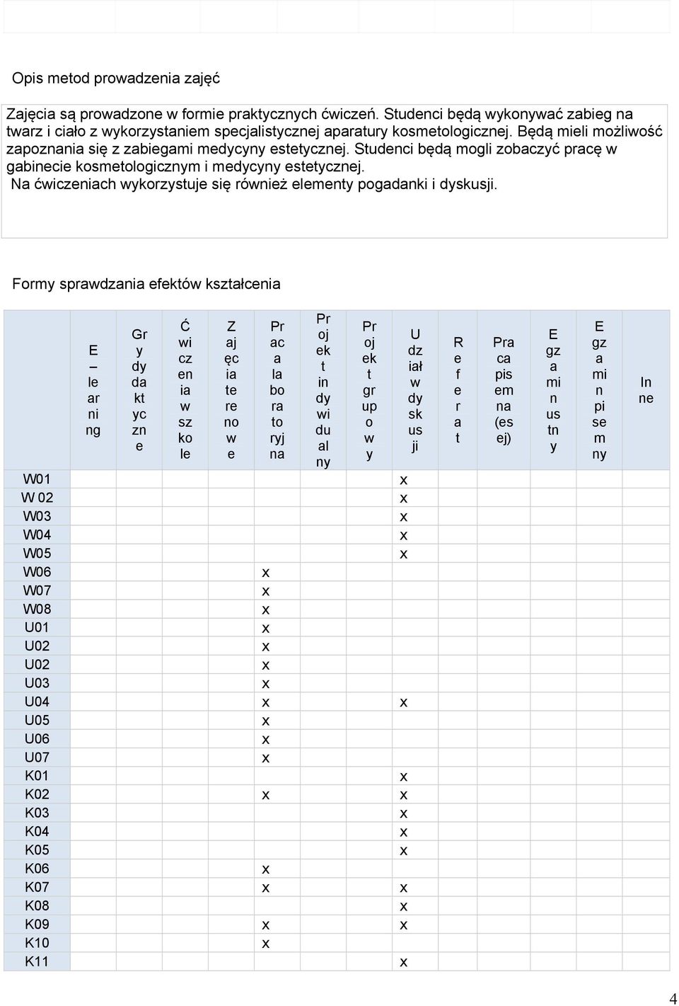 N ćicznich ykorzystuj się róniż lmnty pogdnki i dyskusji.