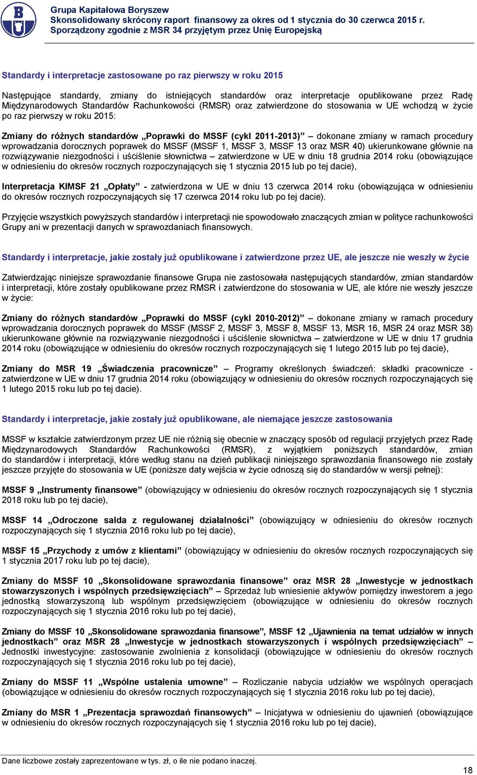 procedury wprowadzania dorocznych poprawek do MSSF (MSSF 1, MSSF 3, MSSF 13 oraz MSR 40) ukierunkowane głównie na rozwiązywanie niezgodności i uściślenie słownictwa zatwierdzone w UE w dniu 18