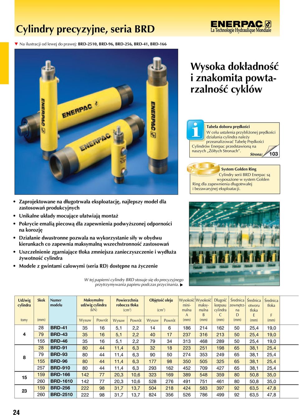 0 System Golden Ring Cylindry serii R nerpac są wyposażone w system Golden Ring dla zapewnienia długotrwałej i bezawaryjnej eksploatacji.