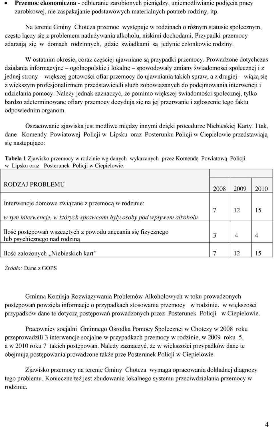 Przypadki przemocy zdarzają się w domach rodzinnych, gdzie świadkami są jedynie członkowie rodziny. W ostatnim okresie, coraz częściej ujawniane są przypadki przemocy.