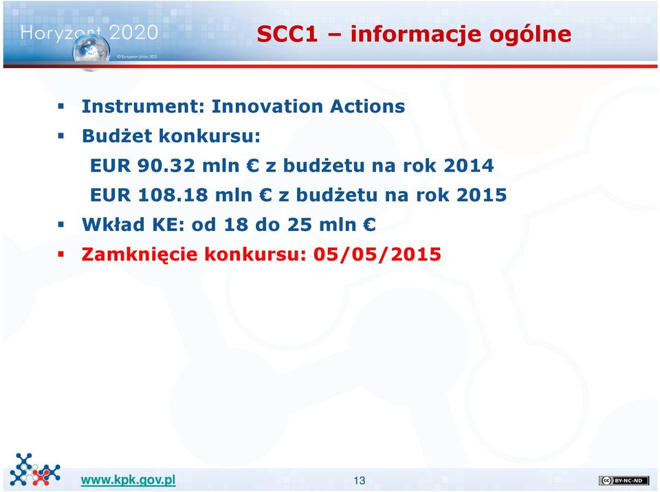 32 mln z budżetu na rok 2014 EUR 108.