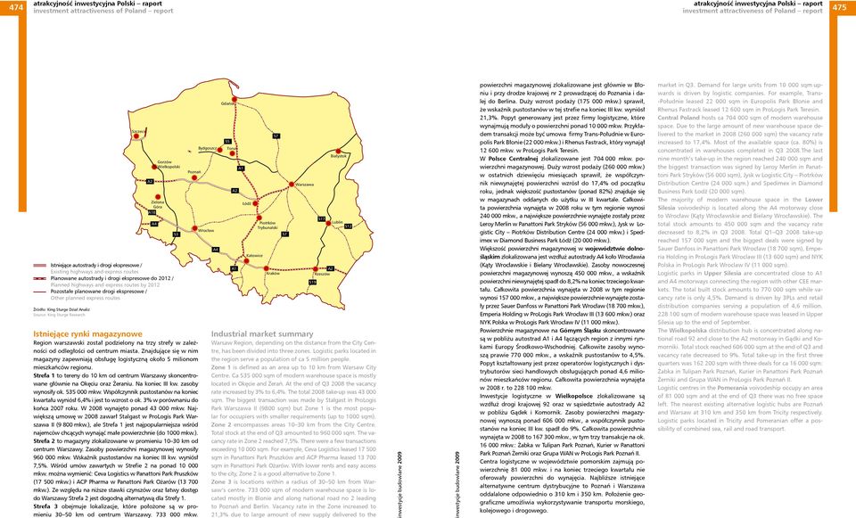 magazynowe Region warszawski został podzielony na trzy strefy w zależności od odległości od centrum miasta.