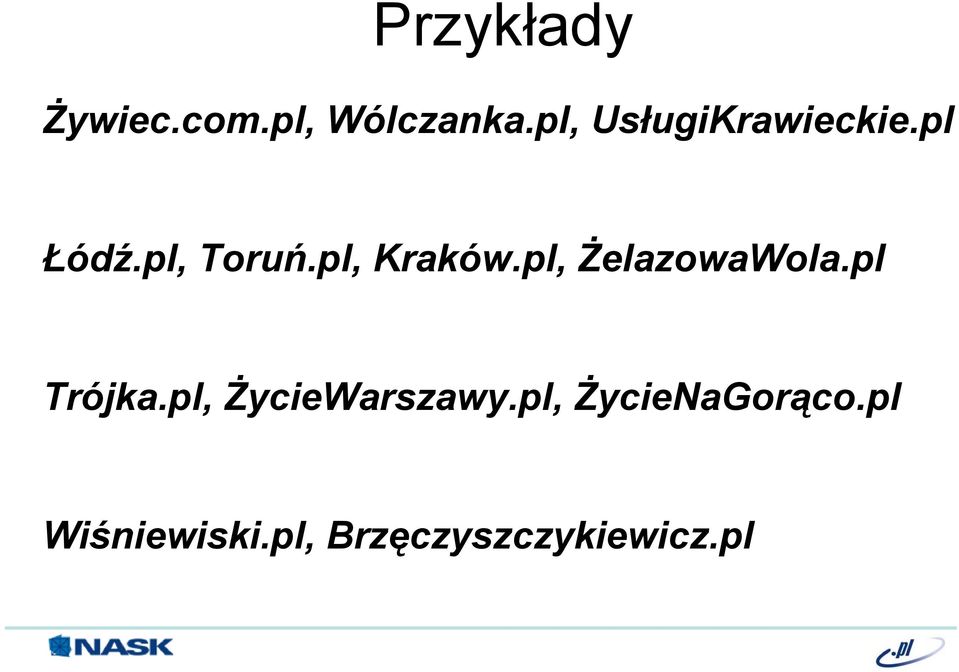 pl, Kraków.pl, ŻelazowaWola.pl Trójka.