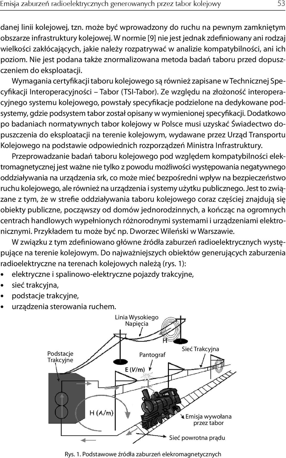 Nie jest podana także znormalizowana metoda badań taboru przed dopuszczeniem do eksploatacji.