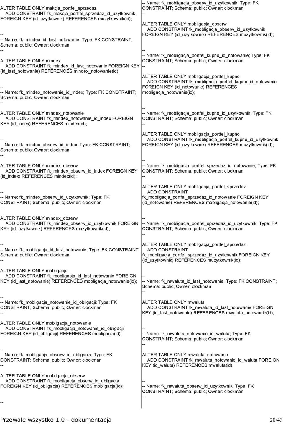 fk_mobligacja_obserw_id_uzytkownik (id_uzytkownik) REFERENCES muzytkownik(id); - Name: fk_mobligacja_portfel_kupno_id_notowanie; Type: FK ALTER TABLE ONLY mindex CONSTRAINT; Schema: public; Owner: