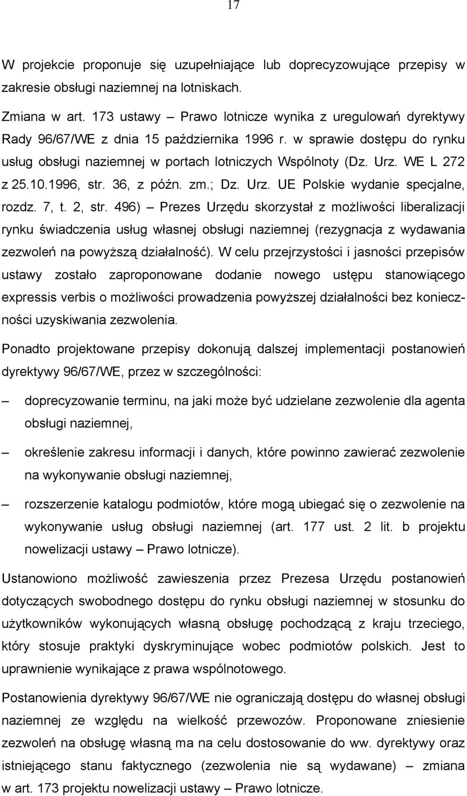 WE L 272 z 25.10.1996, str. 36, z późn. zm.; Dz. Urz. UE Polskie wydanie specjalne, rozdz. 7, t. 2, str.