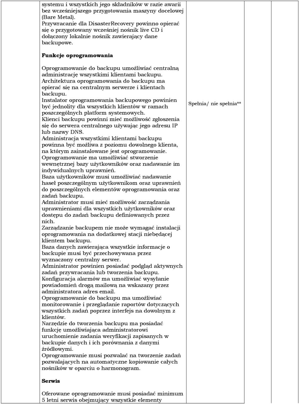 Funkcje oprogramowania Oprogramowanie do backupu umożliwiać centralną administrację wszystkimi klientami backupu.