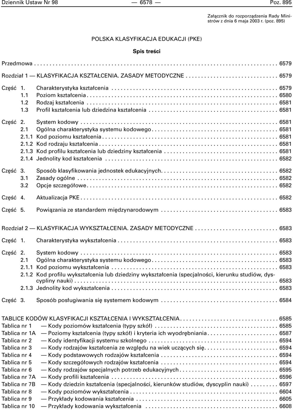 Charakterystyka kszta cenia...................................................... 6579 1.1 Poziom kszta cenia.............................................................. 6580 1.2 Rodzaj kszta cenia.