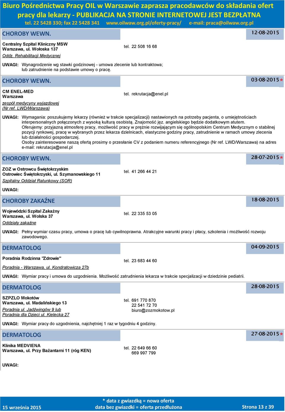 LWD/) tel. rekrutacja@enel.