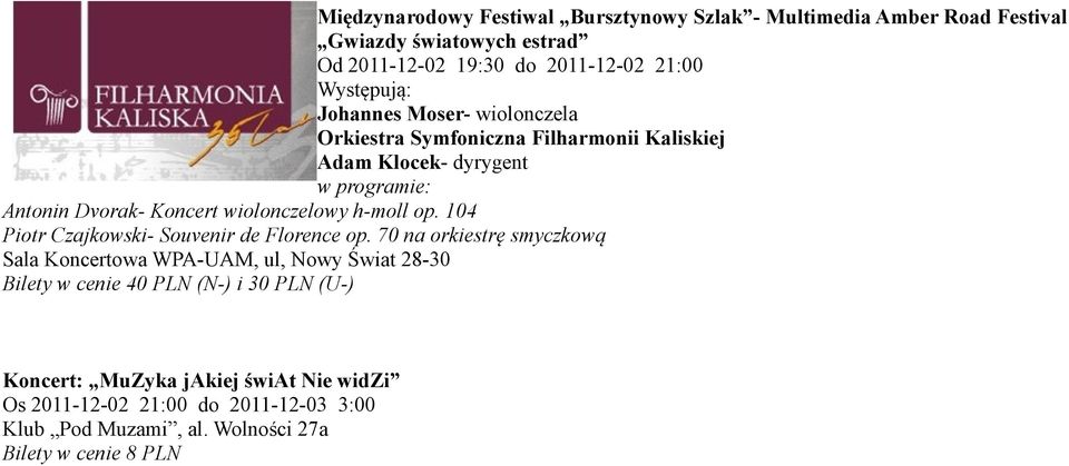 wiolonczelowy h-moll op. 104 Piotr Czajkowski- Souvenir de Florence op.