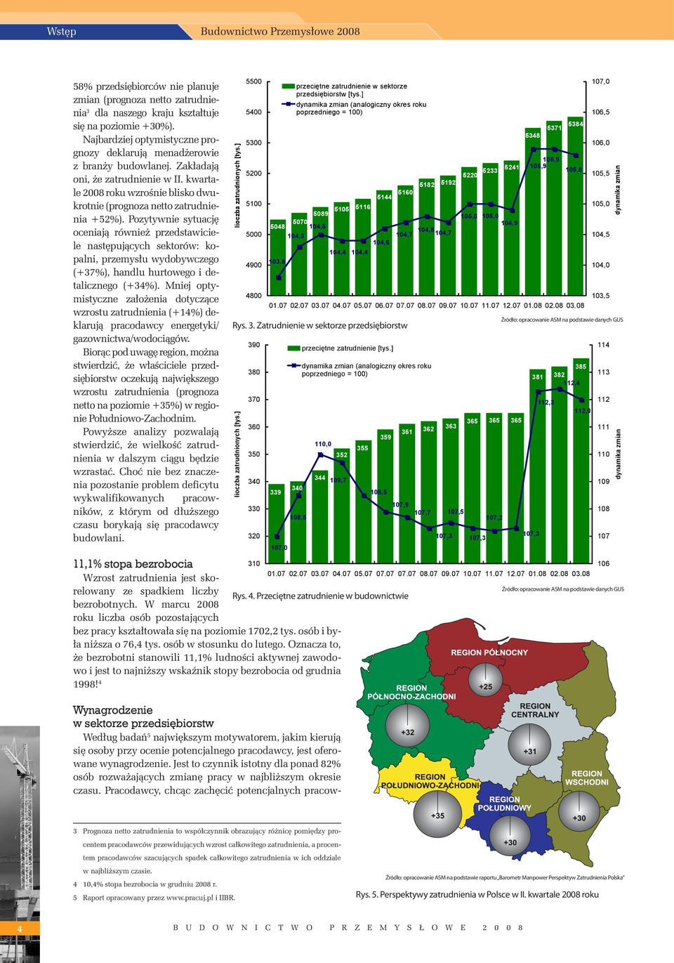 Pozytywnie sytuację oceniają również przedstawiciele następujących sektorów: kopalni, przemysłu wydobywczego (+37%), handlu hurtowego i detalicznego (+34%).