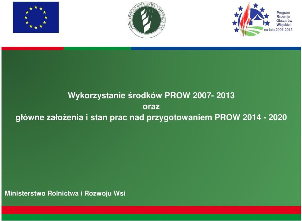 prac nad przygotowaniem PROW