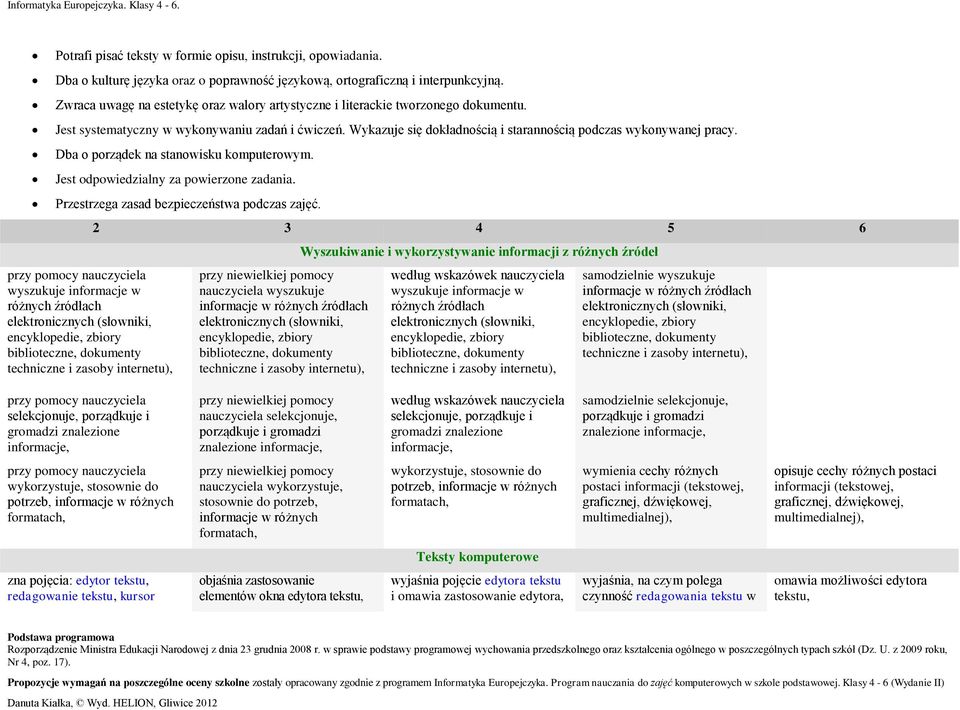 Dba prządek na stanwisku kmputerwym. Jest dpwiedzialny za pwierzne zadania. Przestrzega zasad bezpieczeństwa pdczas zajęć.