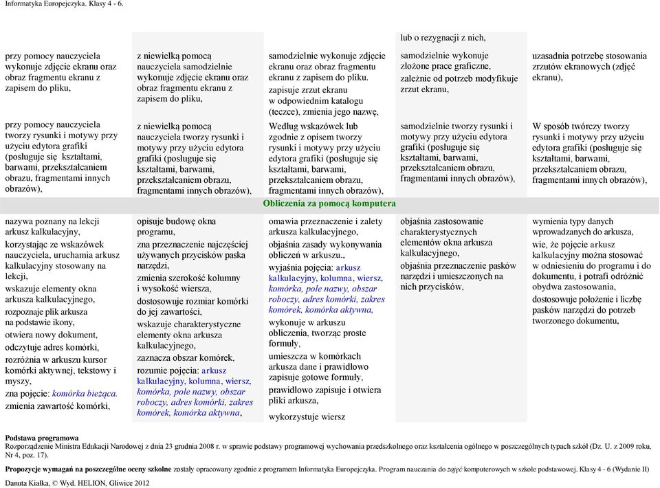 edytra grafiki (psługuje się kształtami, barwami, przekształcaniem brazu, fragmentami innych brazów), samdzielnie wyknuje zdjęcie ekranu raz braz fragmentu ekranu z zapisem d pliku.