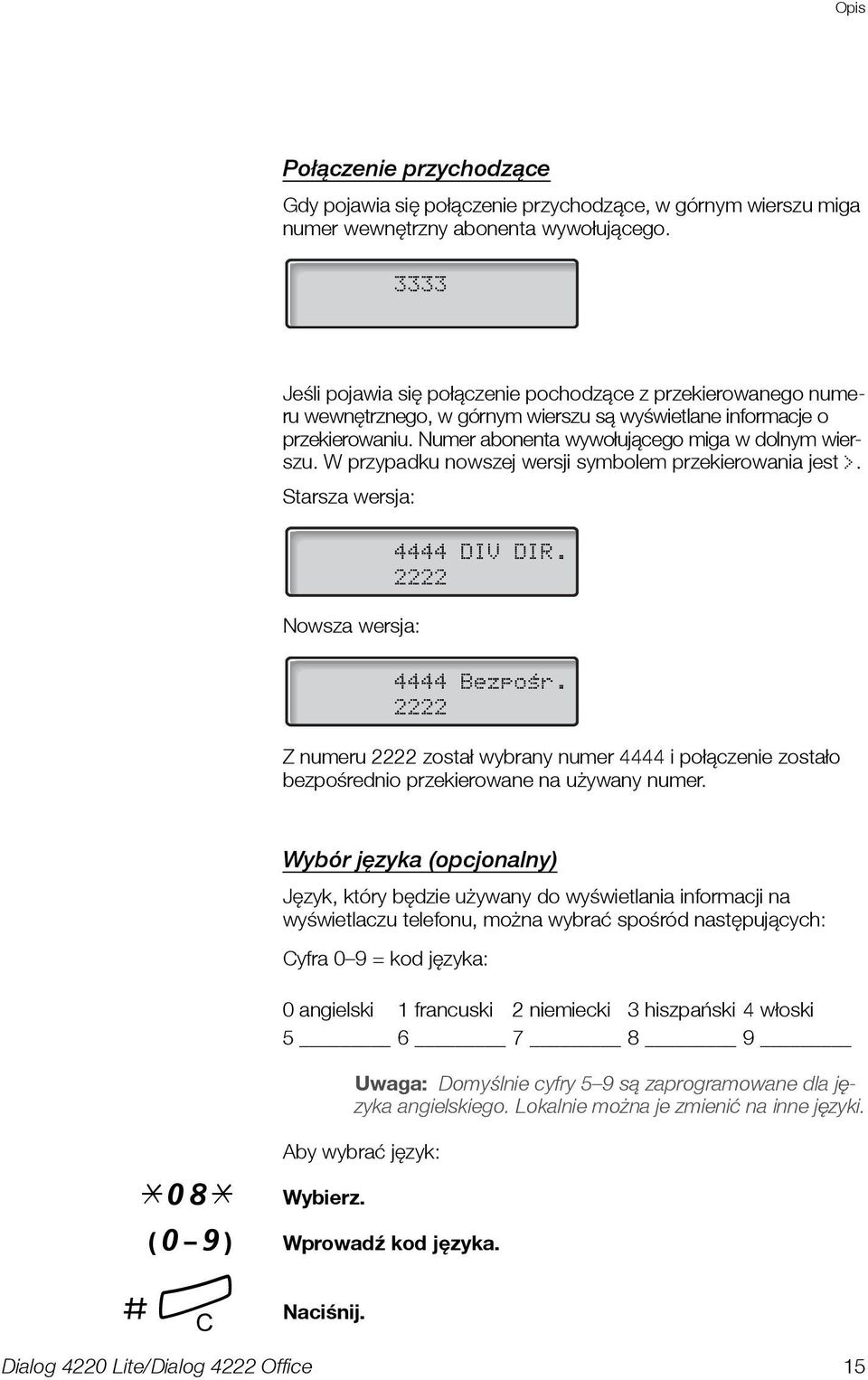 W przypadku nowszej wersji symbolem przekierowania jest >. Starsza wersja: Nowsza wersja: 4444 DIV DIR. 2222 4444 BezpoŚr.