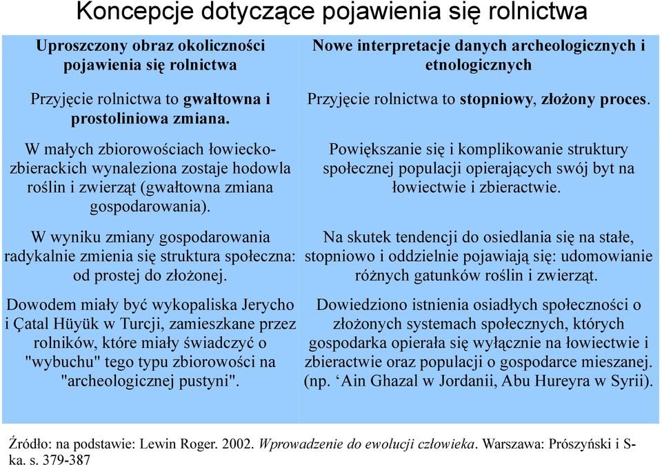 Powiększanie się i komplikowanie struktury społecznej populacji opierających swój byt na łowiectwie i zbieractwie.