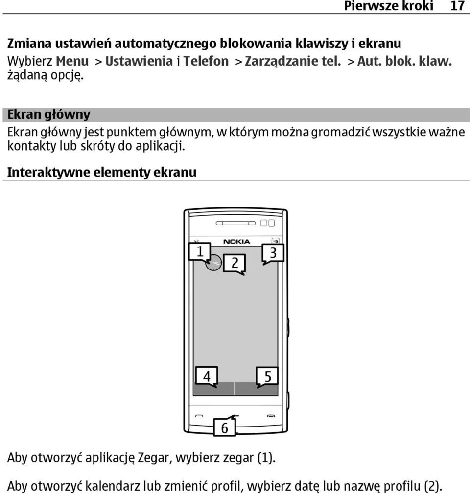 Ekran główny Ekran główny jest punktem głównym, w którym można gromadzić wszystkie ważne kontakty lub skróty do