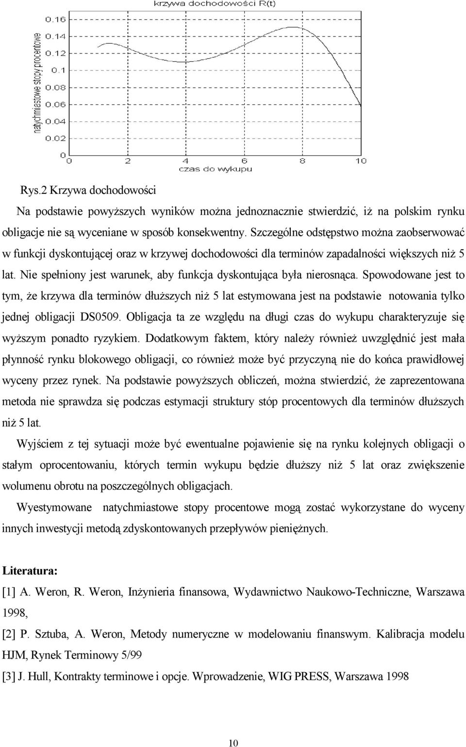 Spowodowane jest to tym, że krzywa dla termnów dłuższych nż 5 lat estymowana jest na podstawe notowana tylko jednej oblgacj DS0509.