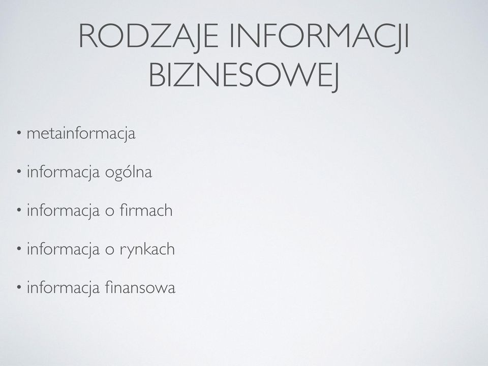 ogólna informacja o firmach