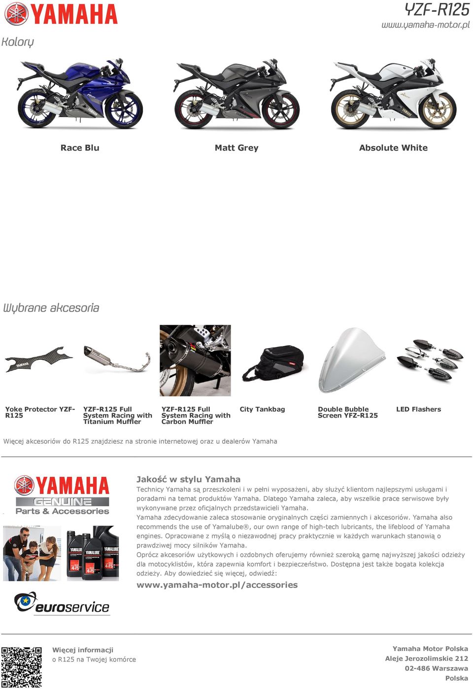 wyposażeni, aby służyć klientom najlepszymi usługami i poradami na temat produktów Yamaha. Dlatego Yamaha zaleca, aby wszelkie prace serwisowe były wykonywane przez oficjalnych przedstawicieli Yamaha.