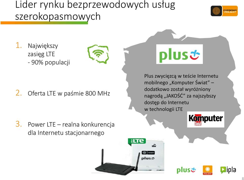 Oferta LTE w paśmie 800 MHz Plus zwycięzcą w teście Internetu mobilnego Komputer