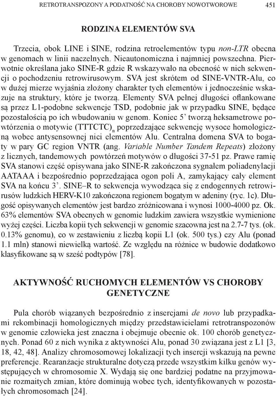 SVA jest skrótem od SINE-VNTR-Alu, co w dużej mierze wyjaśnia złożony charakter tych elementów i jednocześnie wskazuje na struktury, które je tworzą.