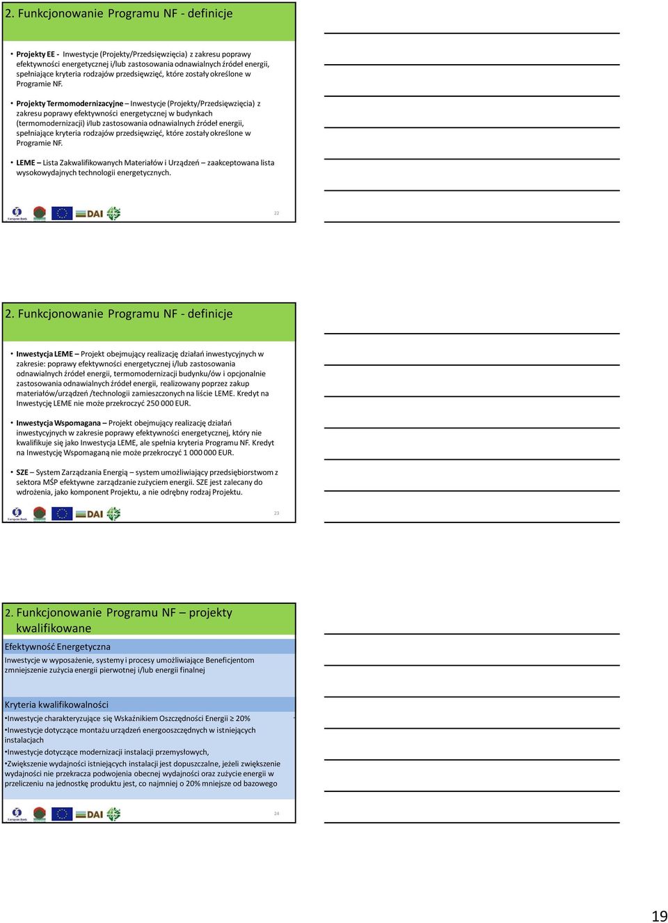 Projekty Termomodernizacyjne Inwestycje (Projekty/Przedsięwzięcia) z zakresu poprawy efektywności energetycznej w budynkach (termomodernizacji) i/lub zastosowania odnawialnych źródeł energii,