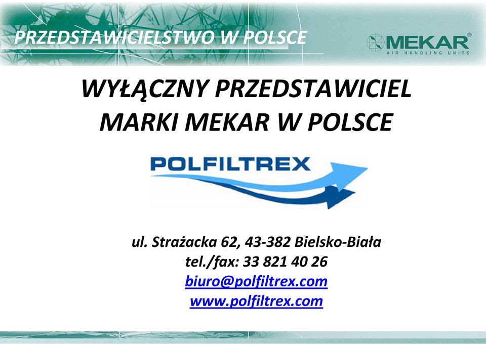 MEKAR W POLSCE ul.