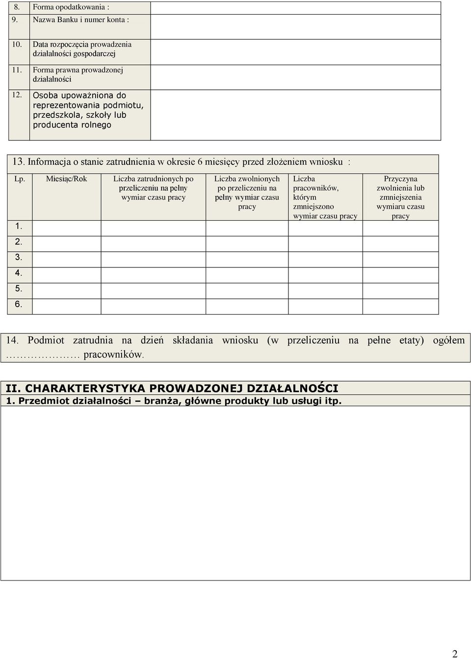 Miesiąc/Rok Liczba zatrudnionych po przeliczeniu na pełny wymiar czasu pracy 1.