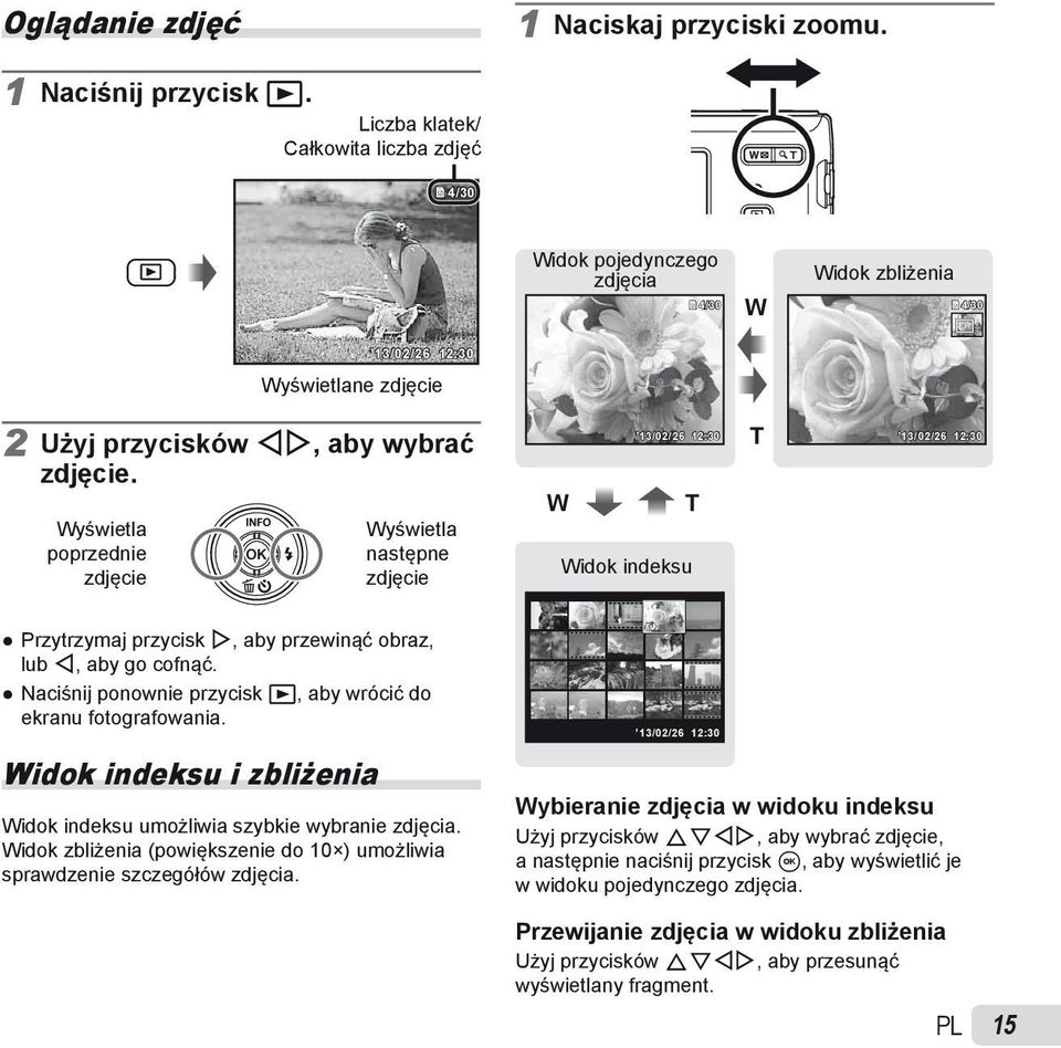 Wyświetla poprzednie zdjęcie Wyświetla następne zdjęcie 13/02/26 12:30 W T Widok indeksu T 13/02/26 12:30 Przytrzymaj przycisk I, aby przewinąć obraz, lub H, aby go cofnąć.